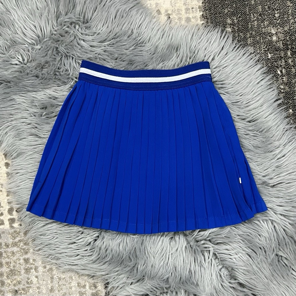 SOMEONE KIDS Girls Kobalt Blue Pleated‎ Skirt W/Elastic Waist Lined Size 10Y NEW